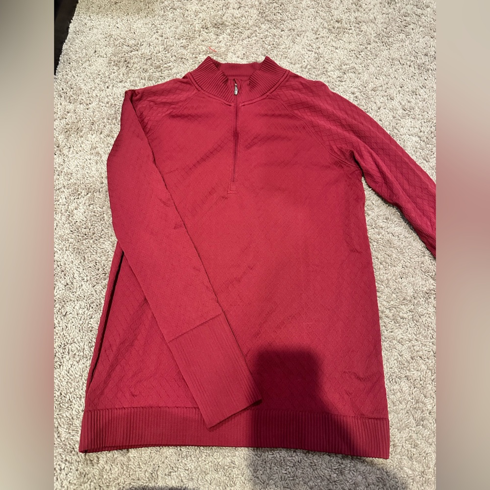 LULULEMON quarter zip pink fitted jacket